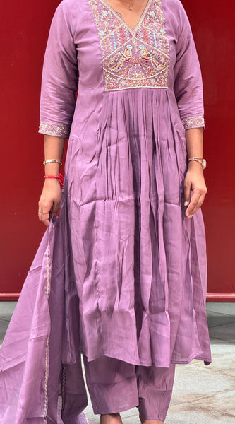Mauve Purple Kurti Set