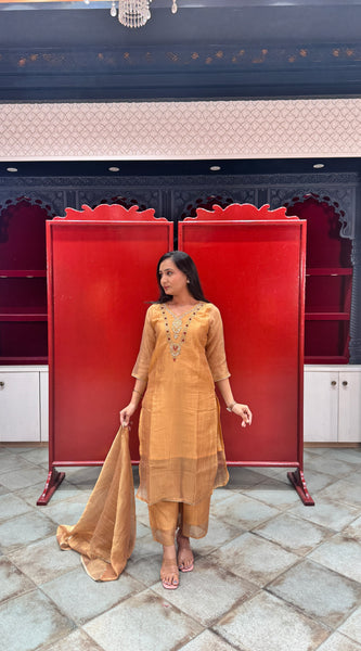 Mustard Gold Kurti Set