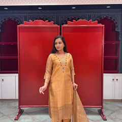 Mustard Gold Kurti Set