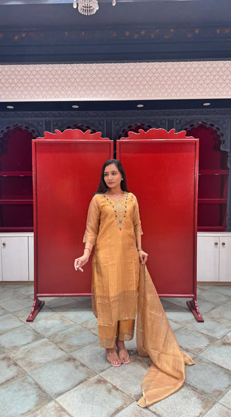Mustard Gold Kurti Set