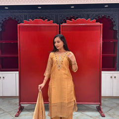 Mustard Gold Kurti Set