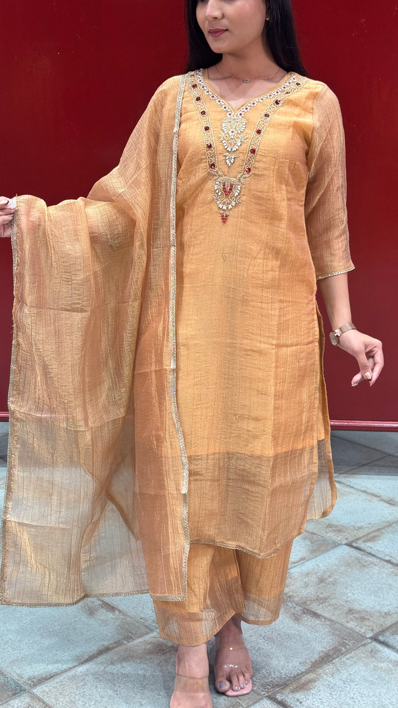 Mustard Gold Kurti Set
