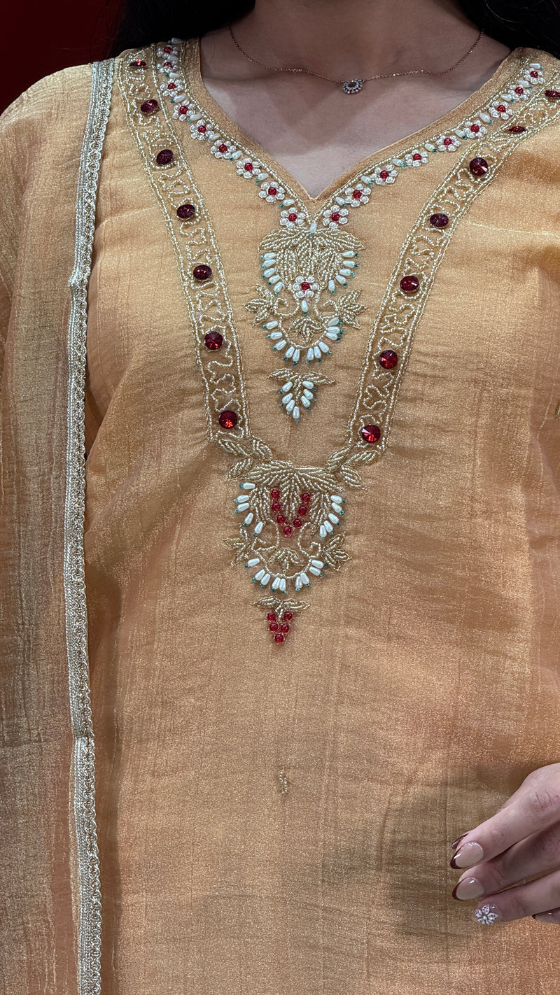 Mustard Gold Kurti Set