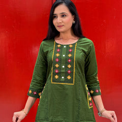 Olive Green Kurti Set
