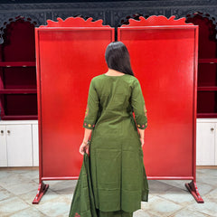 Olive Green Kurti Set