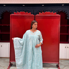 Powder Blue Kurti Set