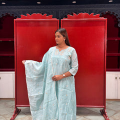 Powder Blue Kurti Set