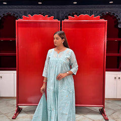 Powder Blue Kurti Set