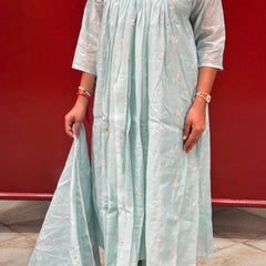 Powder Blue Kurti Set