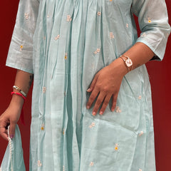 Powder Blue Kurti Set