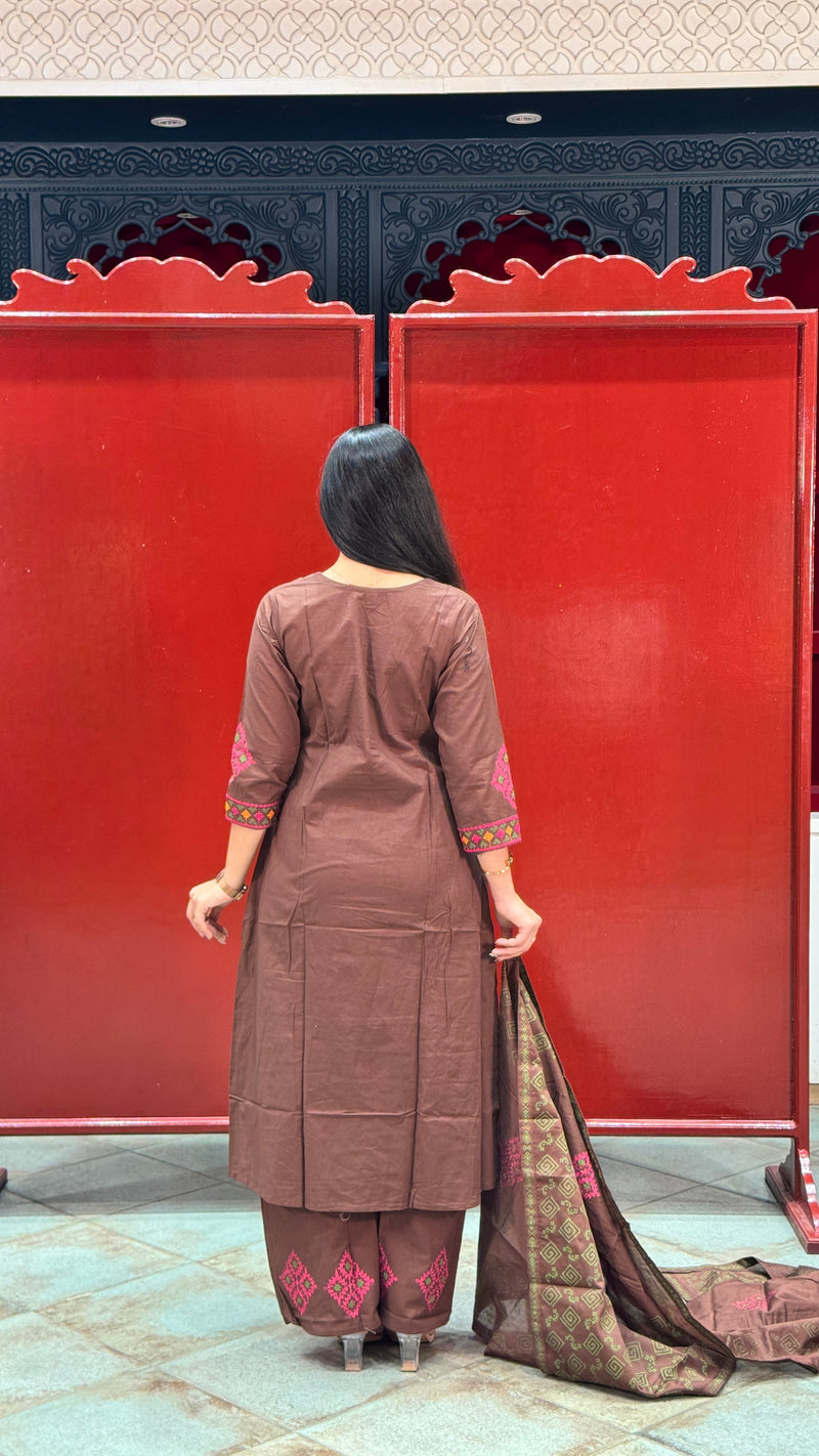 Chocolate Brown Kurti Set