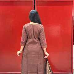 Chocolate Brown Kurti Set