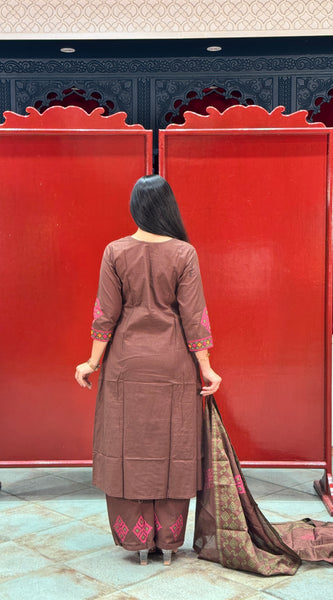 Chocolate Brown Kurti Set
