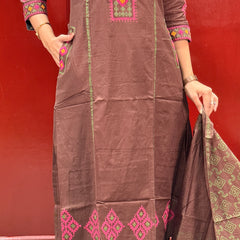 Chocolate Brown Kurti Set