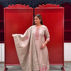 Taupe Beige Kurti Set