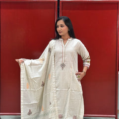 Off-White Kurti Set