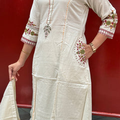 Off-White Kurti Set