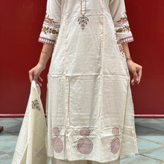 Off-White Kurti Set
