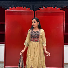 Beige Gold Kurti Set