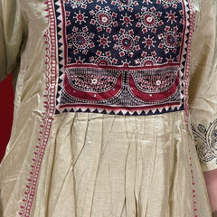 Beige Gold Kurti Set