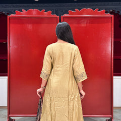 Beige Gold Kurti Set