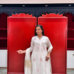 Ivory White Kurti Set