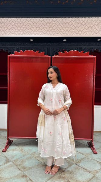 Ivory White Kurti Set