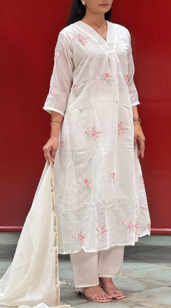 Ivory White Kurti Set