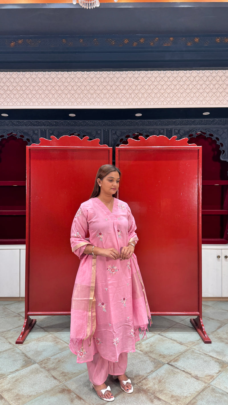 Blush Pink Kurti Set
