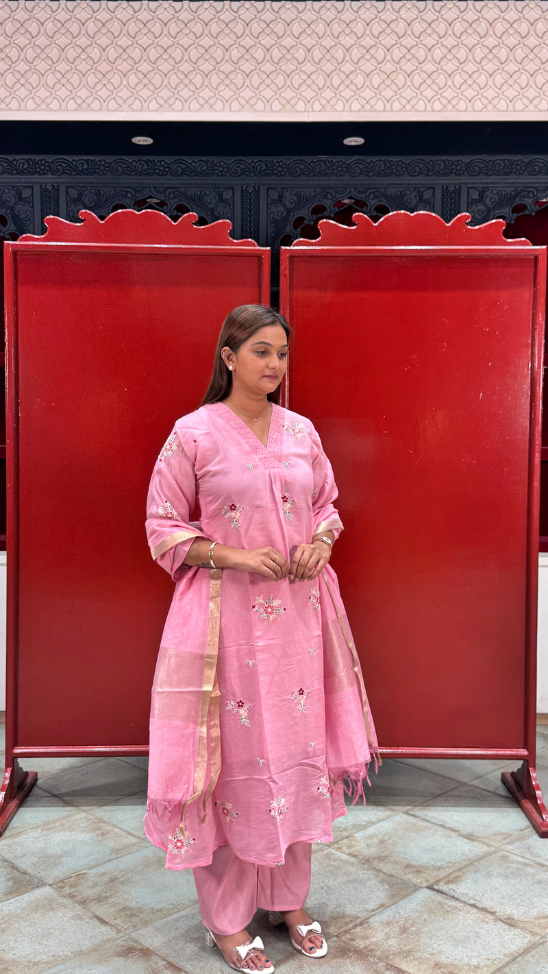 Blush Pink Kurti Set