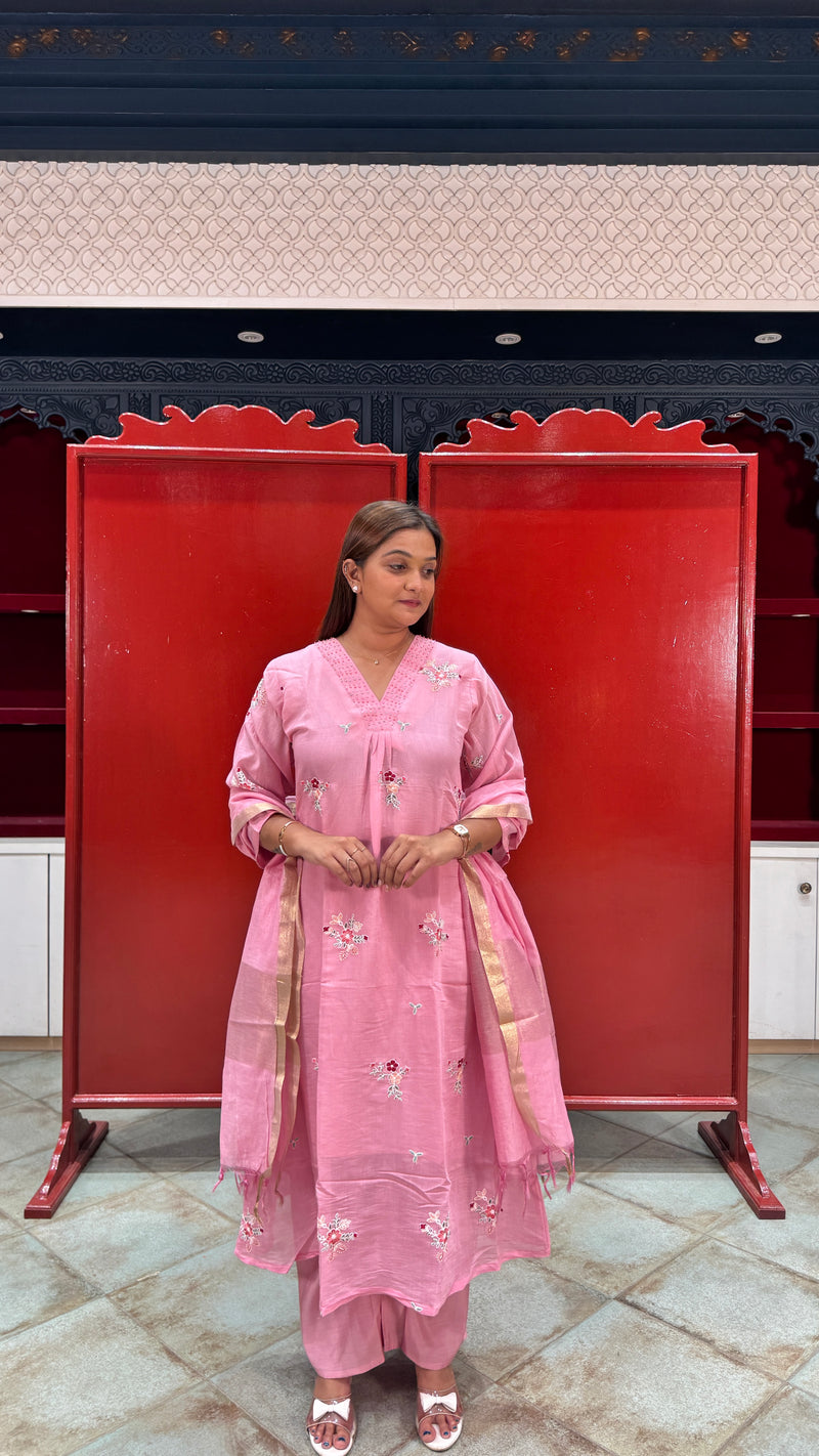 Blush Pink Kurti Set