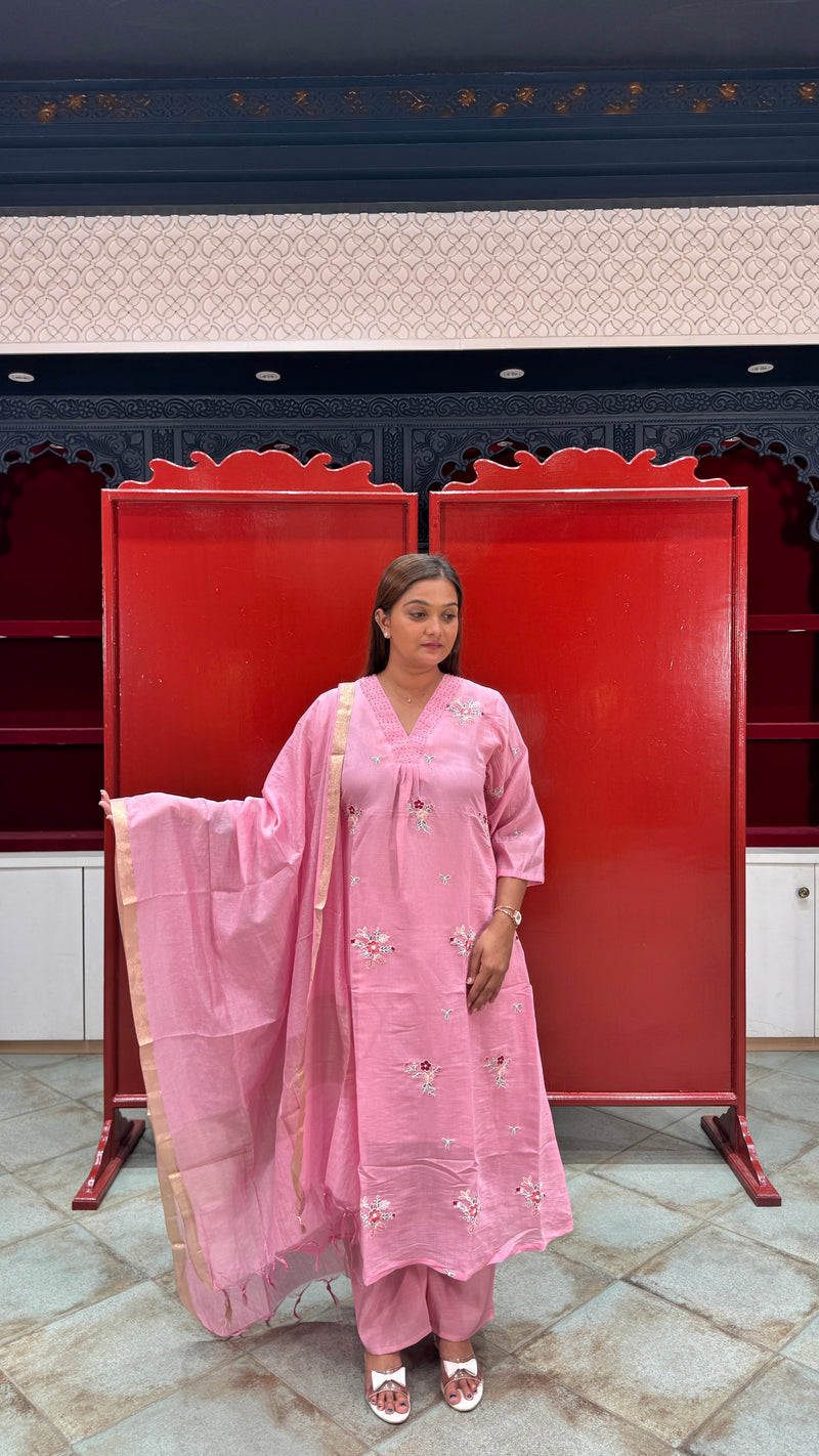 Blush Pink Kurti Set