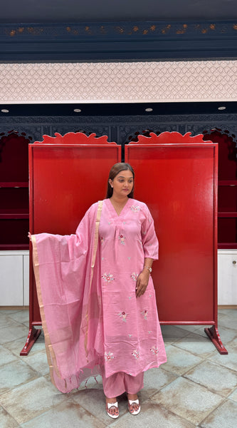 Blush Pink Kurti Set