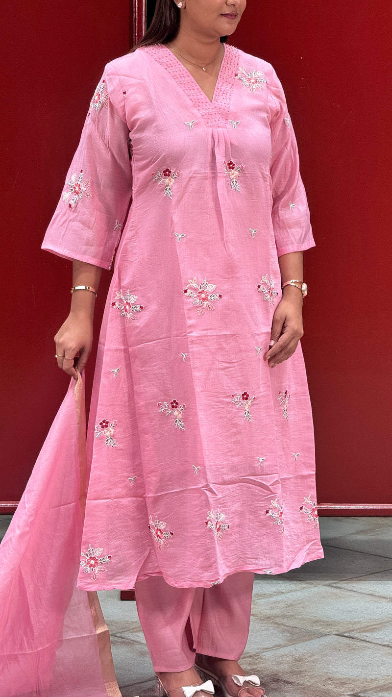 Blush Pink Kurti Set