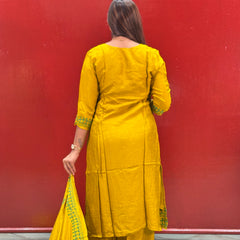 Mustard Yellow Kurti Set