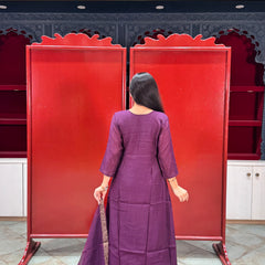 Deep Plum Purple Kurti Set