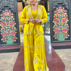 Sunshine Yellow Indo-Western Palazzo Set